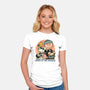 Music Is The Answer-Womens-Fitted-Tee-glitchygorilla