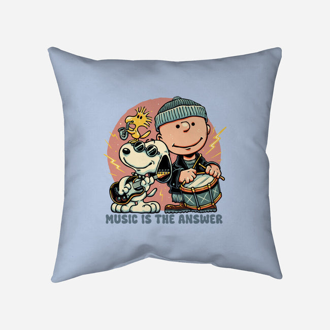 Music Is The Answer-None-Removable Cover w Insert-Throw Pillow-glitchygorilla