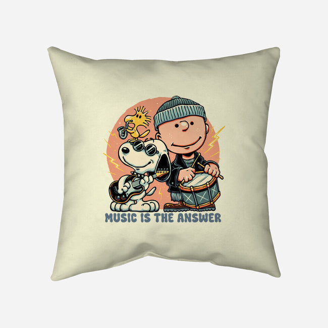 Music Is The Answer-None-Removable Cover w Insert-Throw Pillow-glitchygorilla