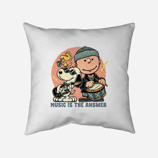Music Is The Answer-None-Removable Cover w Insert-Throw Pillow-glitchygorilla