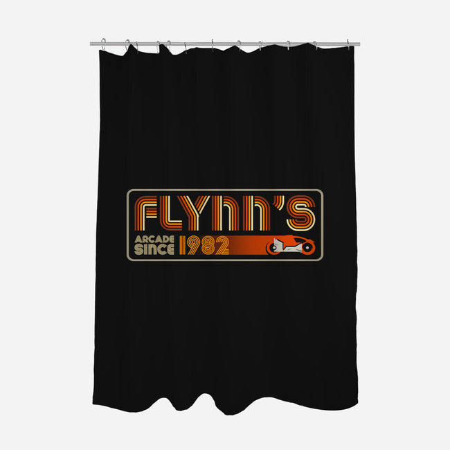 Retro Flynn's 1982-None-Polyester-Shower Curtain-DrMonekers