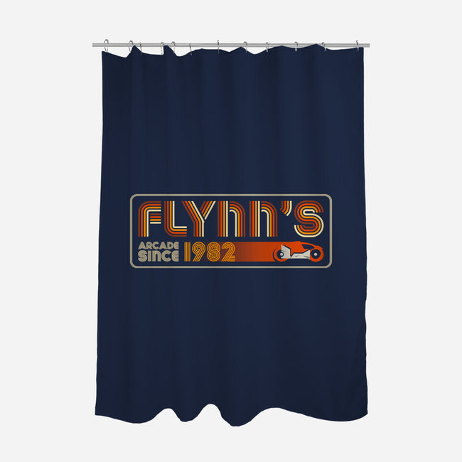 Retro Flynn's 1982-None-Polyester-Shower Curtain-DrMonekers
