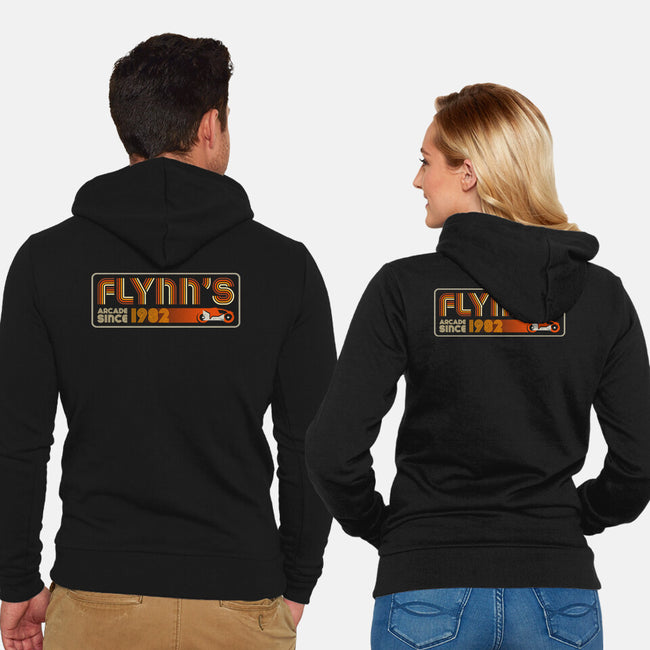 Retro Flynn's 1982-Unisex-Zip-Up-Sweatshirt-DrMonekers