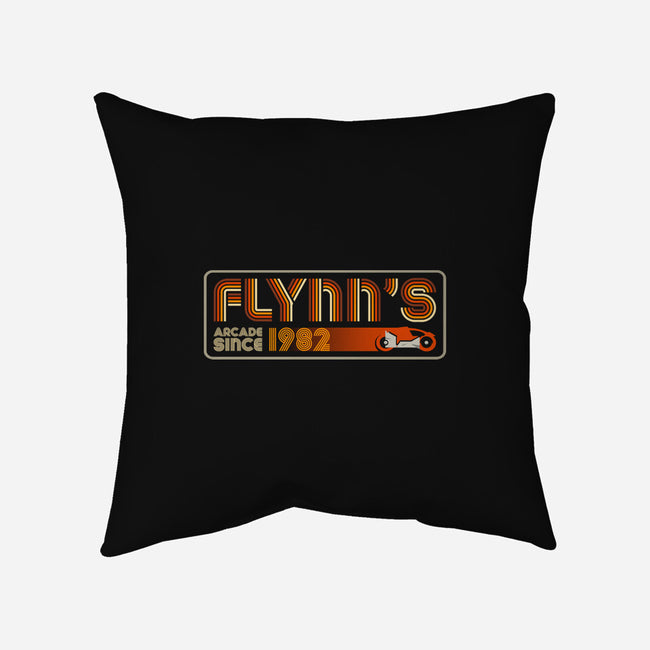 Retro Flynn's 1982-None-Removable Cover w Insert-Throw Pillow-DrMonekers