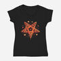 All Hail Pizza-Womens-V-Neck-Tee-eduely
