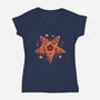 All Hail Pizza-Womens-V-Neck-Tee-eduely
