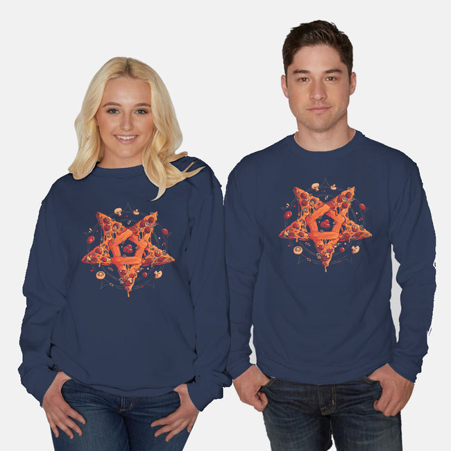 All Hail Pizza-Unisex-Crew Neck-Sweatshirt-eduely