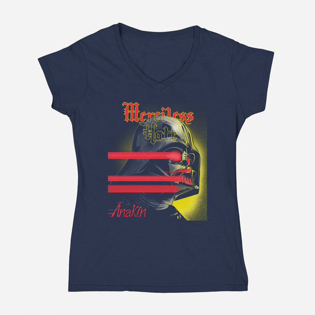 Merciless Hate-Womens-V-Neck-Tee-CappO