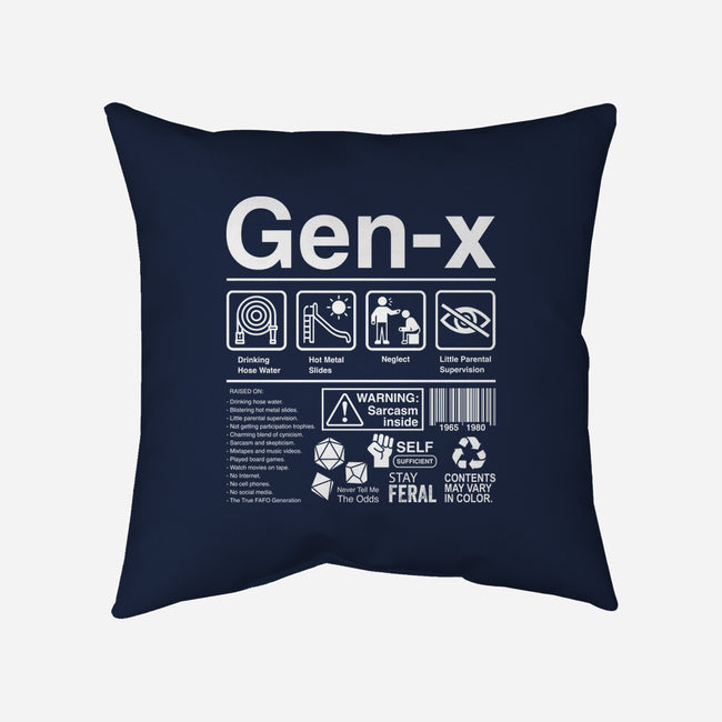 Gen X Label-None-Removable Cover w Insert-Throw Pillow-DrMonekers