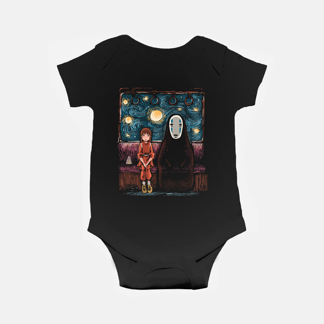 Starry Train-Baby-Basic-Onesie-zascanauta