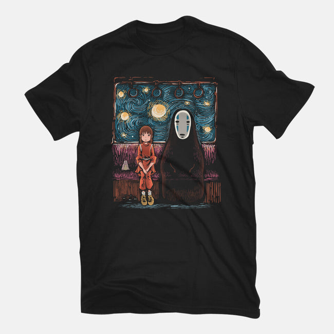 Starry Train-Unisex-Basic-Tee-zascanauta