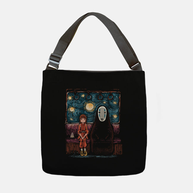 Starry Train-None-Adjustable Tote-Bag-zascanauta
