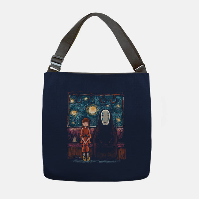 Starry Train-None-Adjustable Tote-Bag-zascanauta
