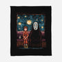 Starry Train-None-Fleece-Blanket-zascanauta