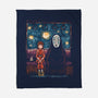 Starry Train-None-Fleece-Blanket-zascanauta