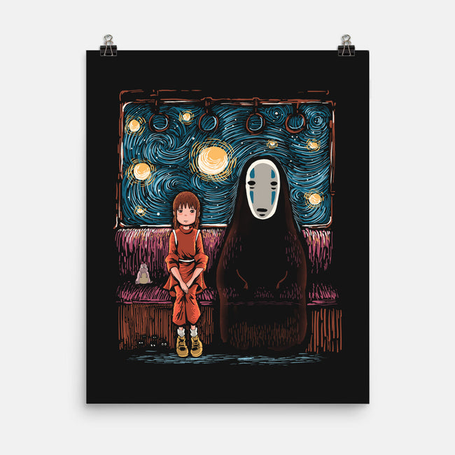 Starry Train-None-Matte-Poster-zascanauta