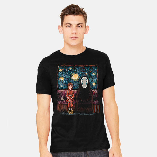 Starry Train-Mens-Heavyweight-Tee-zascanauta