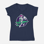 The Pinup From The Future-Womens-V-Neck-Tee-SuperEdu