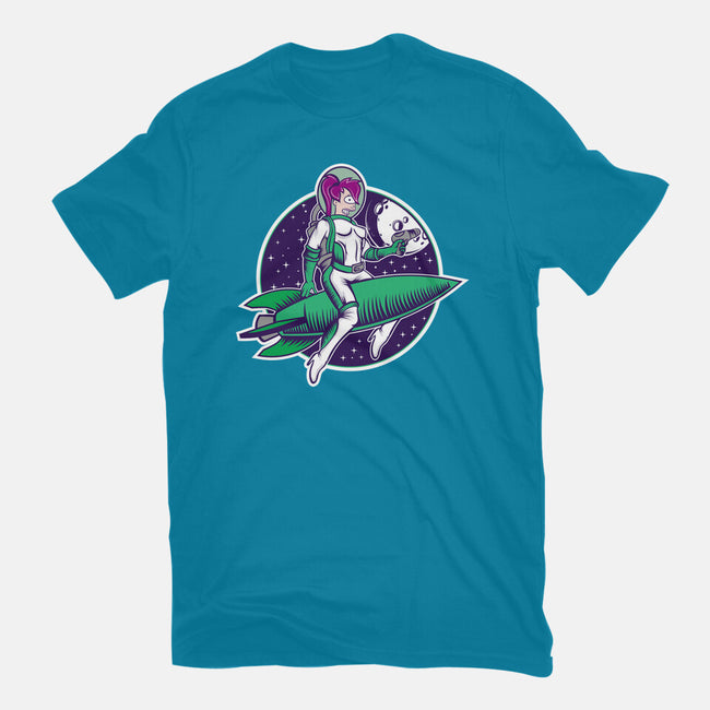 The Pinup From The Future-Mens-Basic-Tee-SuperEdu