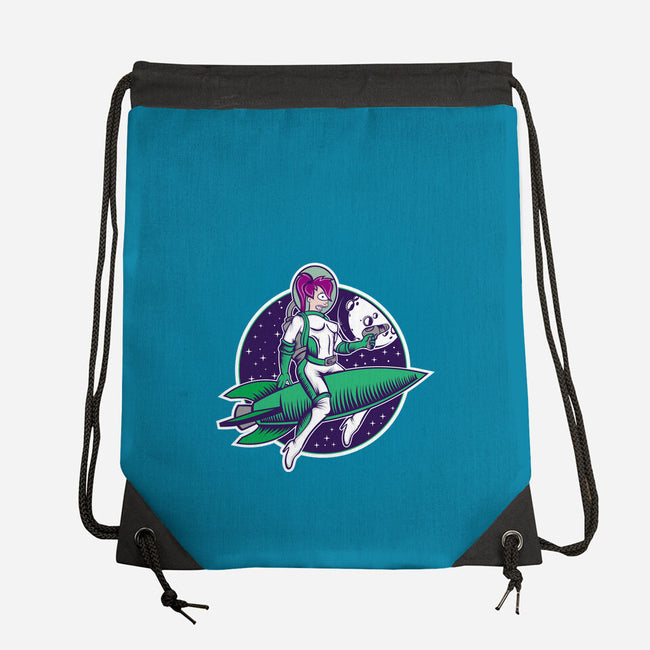 The Pinup From The Future-None-Drawstring-Bag-SuperEdu