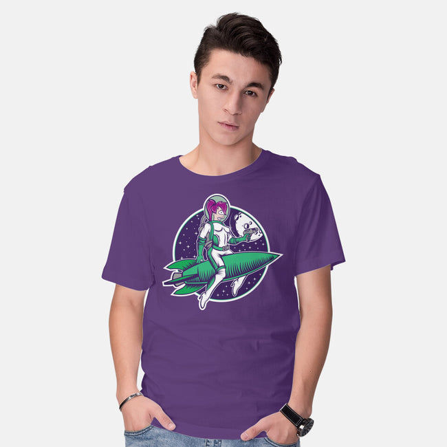 The Pinup From The Future-Mens-Basic-Tee-SuperEdu