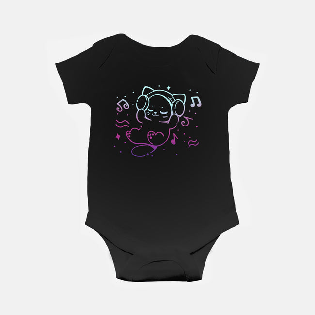 Vibing With Music-Baby-Basic-Onesie-TechraNova