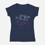 Vibing With Music-Womens-V-Neck-Tee-TechraNova