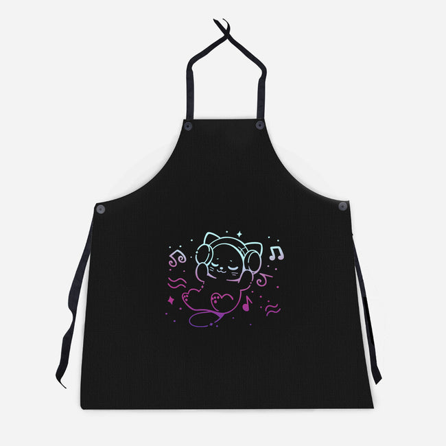 Vibing With Music-Unisex-Kitchen-Apron-TechraNova