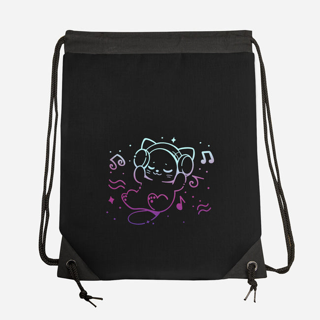Vibing With Music-None-Drawstring-Bag-TechraNova