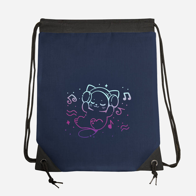 Vibing With Music-None-Drawstring-Bag-TechraNova