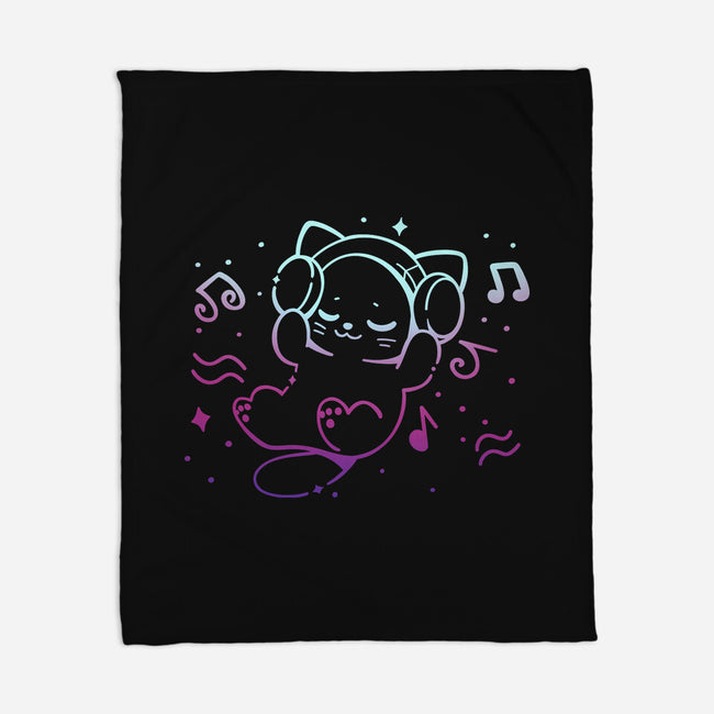 Vibing With Music-None-Fleece-Blanket-TechraNova