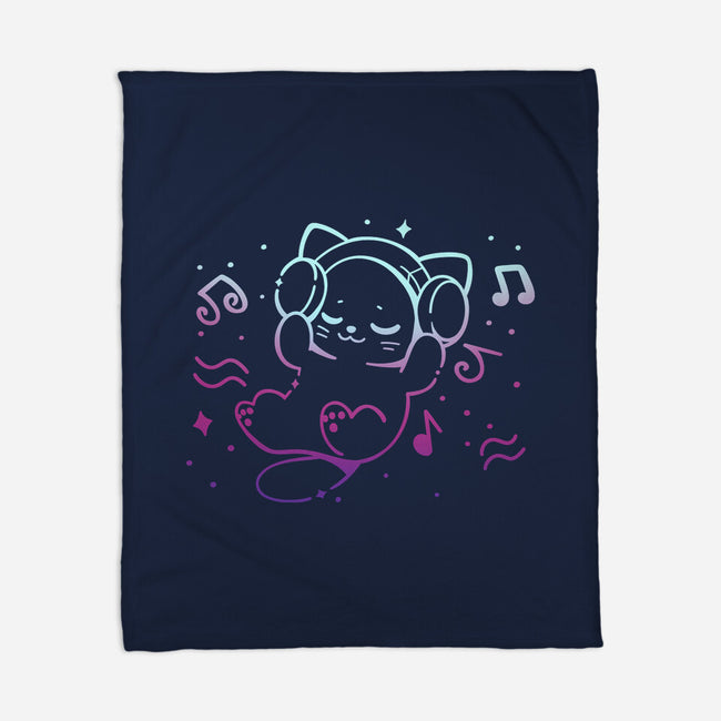 Vibing With Music-None-Fleece-Blanket-TechraNova