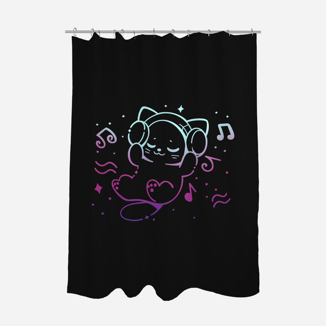 Vibing With Music-None-Polyester-Shower Curtain-TechraNova