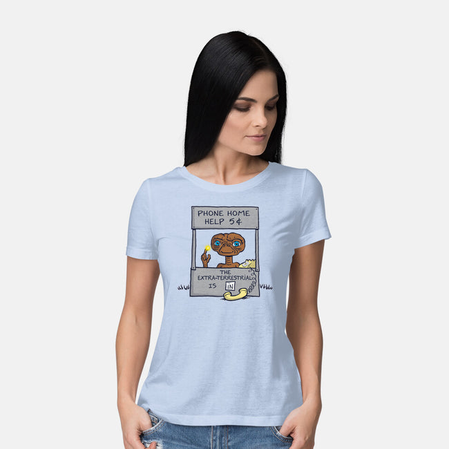 Phone Home Help-Womens-Basic-Tee-Barbadifuoco