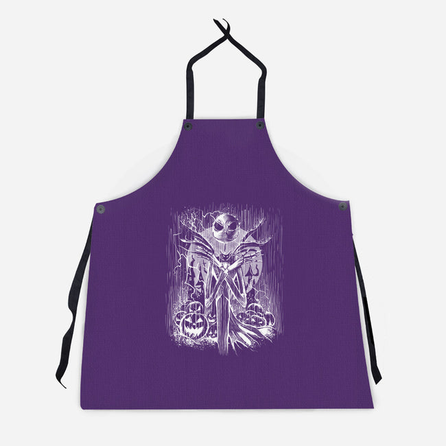 Jack Under The Rain-Unisex-Kitchen-Apron-zascanauta