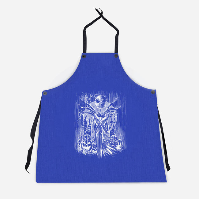 Jack Under The Rain-Unisex-Kitchen-Apron-zascanauta