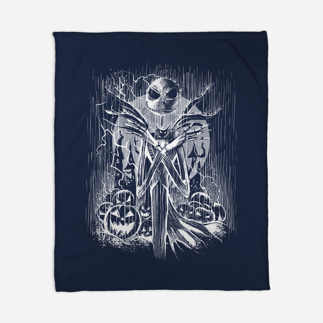 Jack Under The Rain-None-Fleece-Blanket-zascanauta