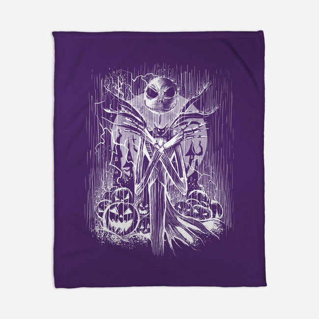 Jack Under The Rain-None-Fleece-Blanket-zascanauta