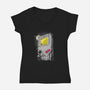 Game Under-Construction-Womens-V-Neck-Tee-dandingeroz