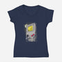Game Under-Construction-Womens-V-Neck-Tee-dandingeroz