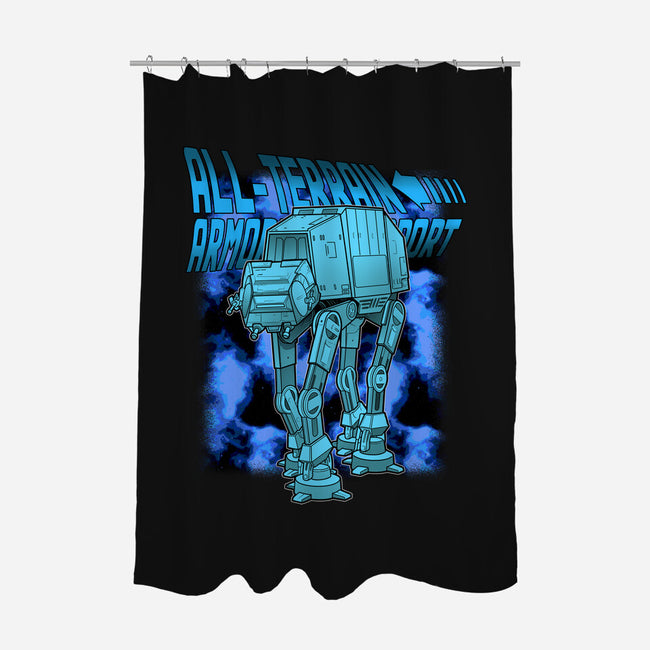 Mega Terrain Mecha Transport-None-Polyester-Shower Curtain-Astrobot Invention