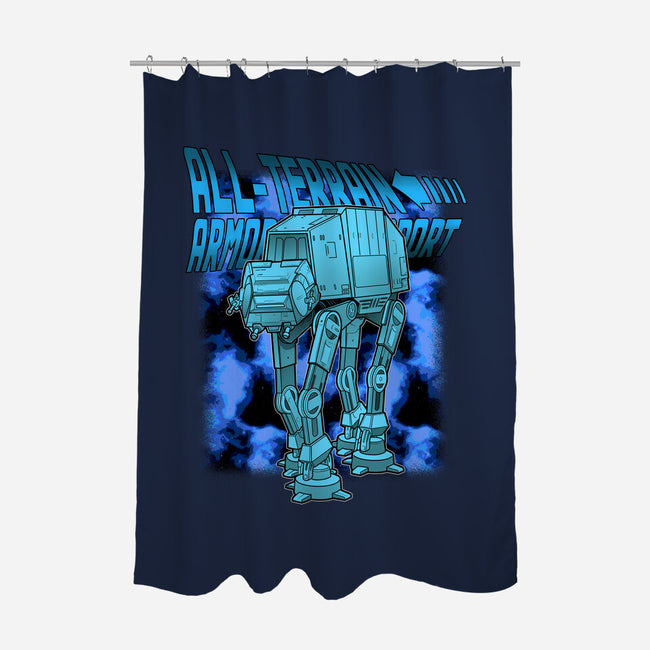 Mega Terrain Mecha Transport-None-Polyester-Shower Curtain-Astrobot Invention