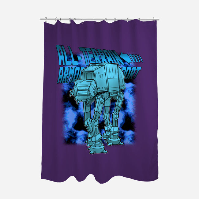 Mega Terrain Mecha Transport-None-Polyester-Shower Curtain-Astrobot Invention