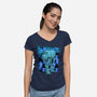 Mega Terrain Mecha Transport-Womens-V-Neck-Tee-Astrobot Invention