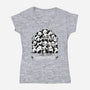 Pandamonium Family-Womens-V-Neck-Tee-Vallina84