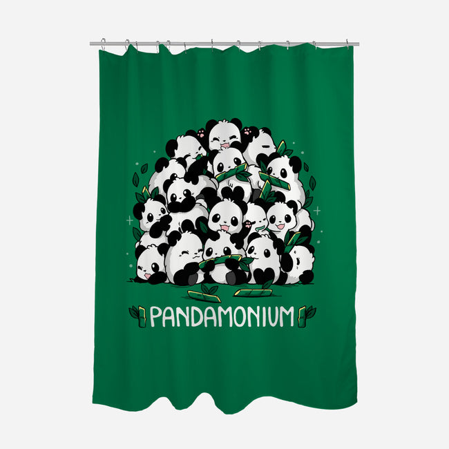 Pandamonium Family-None-Polyester-Shower Curtain-Vallina84