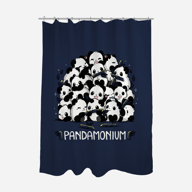 Pandamonium Family-None-Polyester-Shower Curtain-Vallina84