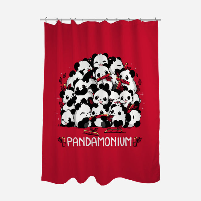 Pandamonium Family-None-Polyester-Shower Curtain-Vallina84