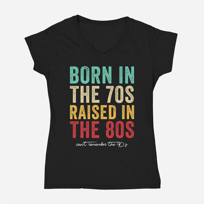 Raised In The 80s-Womens-V-Neck-Tee-DrMonekers
