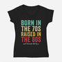 Raised In The 80s-Womens-V-Neck-Tee-DrMonekers